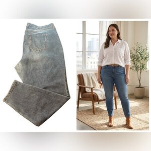 Nine West Cigarette High Rise Skinny Jeans Plus Size 20W Medium Wash Stretch